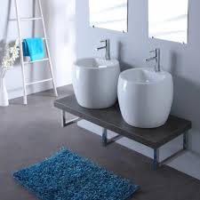 Console De Salle De Bain Vente Meuble Gris Double Vasques