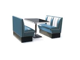 Prep table used 4ft double sided. Bel Air Diner Booth Classic Diner 120cm Blue Set 2 Pc 1 Table