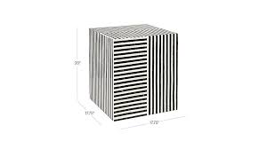 Black And White Bone Inlay Side Table 