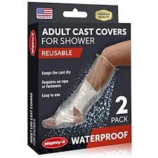 Waterproof Leg Cast Covers For Shower 100 Reusable Adult Leg Cast Cover Half Leg Cast Protector For Shower 2 Pack