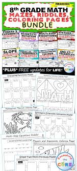 Coloring pages are an … 8th Grade Math Mazes Riddles Coloring Pages Fun Math Activities Whats Included Powers Exponents Maze R 8th Grade Math Math Maze Fun Math Activities