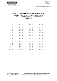 Soal Un Dan Kunci Jawaban Matematika Sd 2012 2013