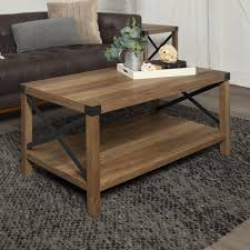 It is a decent height and size for setting up. Manor Park Rustic Modern Farmhouse Coffee Table Multiple Finishes Walmart Canada