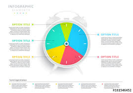 Colorful Pie Chart Clock Infographic Buy This Stock