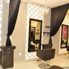 Curtains And Detail Behind The Mirror Salon Decor Home Salon Salon Furniture