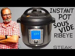 How To Sous Vide In Instant Pot Duo Evo Plus Ribeye Steak Yes You Can Do It Anova Vs Instant Pot Youtube In 2020 Instant Pot Sous Vide