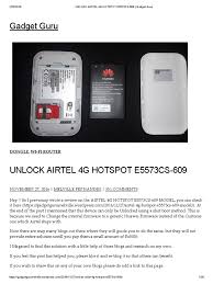 Buy unlock airtel huawei e5573 4g wifi hotspot online at a discounted price from shopclues.com. Unlock Airtel 4g Hotspot E5573cs 609 Gadget Guru Pdf Wi Fi Windows 10