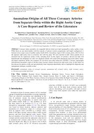 Maybe you would like to learn more about one of these? Pdf Anomalous Origins Of All Three Coronary Arteries From Separate Ostia Within The Right Aortic Cusp A Case Report And Review Of The Literature