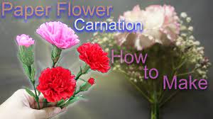 How To Make Carnation Flower The Most Beautiful Simple Easy To Make Carnation Flower Paper Flowers Carnations