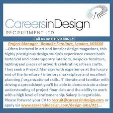 Project Manager Bespoke Furniture London V03668 Often Featured In Art And Interior Design Magazines This Highl Design Jobs Interior Design Jobs Sale Design