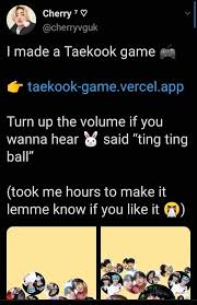 It's easy to download and install to your mobile phone. Taekook Game Play Here Bts Taekook Vkook Facebook