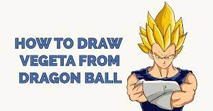 Goku spirit bomb coloring page 4 by allen line art transparent. How To Draw Vegeta From Dragon Ball Really Easy Drawing Tutorial