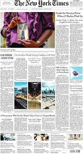 Times with six major metropolitan national newspapers to assess how. The New York Times In Print For Monday April 20 2020 The New York Times