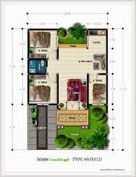 Desain Denah Rumah Minimalis Tipe 60 Tata Letak Rumah Denah Rumah Desain Rumah Kecil