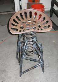 Shop Stool By Weldmyworld Homemade Shop Stool Constructed From Repurposed Steel Tubing A Coil Spring Cool Welding Projects Welding Projects Welding Table