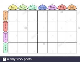 Planning de menus vierges pour repas hebdomadaires. Plan De Repas Pour La Semaine Couleur 3 Options De Menu Pour La Semaine Modele De Journal Intime De Nourriture Image Vectorielle Stock Alamy