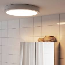 Gunnarp Led Loft Vaeglampe Hvid Kan Daempes Hvidt Spektrum 40 Cm Ikea In 2020 Wandleuchte Led Deckenlampe Bad
