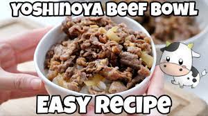 Makanan khas negeri sakura jepang ini kini banyak disajikan di restoran. How To Make Yoshinoya Beef Bowl Easy Recipe Youtube