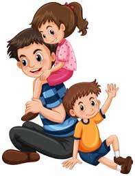 Resultado de imagen de padre e hijo felices llevandole a hombros dibujos