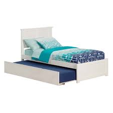 Furniture of america janeiro rustic queen platform bed with storage dream home interiors platform beds/low profile leo & lacey full platform bed with footboard and 2 urban bed drawers in gray ll 1762610. Leo Lacey Urban Twin Trundle Platform Bed In White Ll 1653061