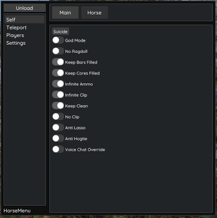 Horse/Yim Mod Menu