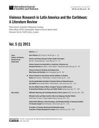 Pdf Violence Research In Latin America And The Caribbean A Literature Review