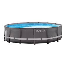 Intex 14ft X 42in Ultra Frame Above Ground Swimming Pool Set With Ladder And Pump Wish Best Above Ground Pool Intex Swimming Pools