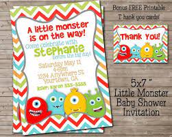 Printable Little Monster Baby Shower Invitation By Dandeave 10 00 Monster Party Invitations Baby Party Invitations Little Monster Birthday