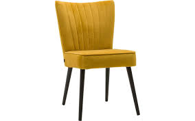 eetkamerstoel rob eetkamerstoelen gele stof art deco stoel