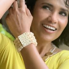 Buy Red Statement Bracelet Valentines Day Gifts Tagua Jewelry Big Bold  Bangle Spring Fashion Trendy Custom Jewelry Stretch Elastic Online in India 