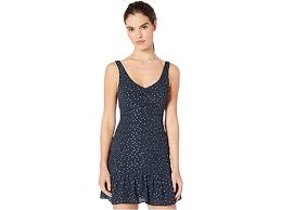 Bcbgeneration Shirred Flounce Woven Dress Tnt6254009 Zappos Com