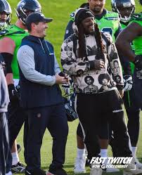 Marshawn was helping out at practice the other day: