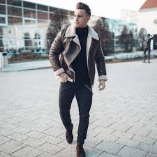 Save search view your saved searches. Dark Brown Shearling Jacket Smart Casual Winter Outfits For Men In Their 20s 18 Ideas Outfits Lookastic