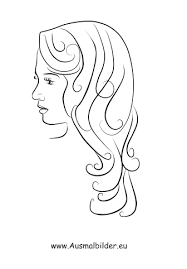Ausmalbild Frau Mit Langem Haar Kostenlos Ausdrucken