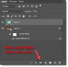 With the shape selected, click on the add layer mask button found at the bottom of the layers panel, right in the middle. Solved Add Layer Mask And Add Layer Buttons Not Working Adobe Support Community 10942601