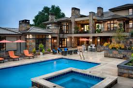 Huge Pool Villen Hauswand Und Moderne Villa