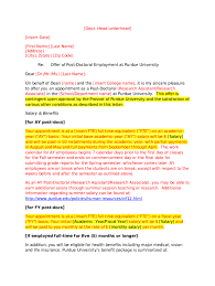 An application letter is often intended to stand o. Offer Letter Template Office Of The Provost Purdue University Doc Template Pdffiller