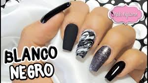 Emoticones , mg la idea y a ustedes chicas?? Unas Blanco Y Negro Con Efecto Marmoleado Youtube