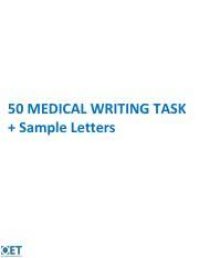 For instance, you may simply write it like this: Share File 1 Pdf 50 Medical Writing Task Sample Letters Time Allowed Reading Time 5 Minutes Task 1 Writing Time 40 Minutes Read The Case Notes Below Course Hero