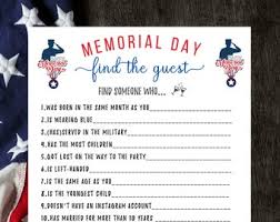 However, it's also often used as a chance to celebrate veterans as well, with many businesses offering special deals to anyone who's served, with many restaurants even giving awa. Memorial Day Game Etsy