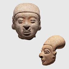 A Group Of Four Pre Columbian Pottery Heads