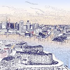 baltimore skyline art art prints poster art pinterest