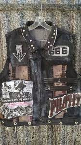 Mens Punk Rock Crust Punk Rob Zombie Vest Distressed Skulls Etsy Crust Punk Punk Deathrock Fashion