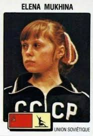 Elena Vyacheslavovna Mukhina and Natalia Shaposhnikova in traning