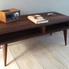 Mid Century Modern Coffee Table Black Walnut With Tapered Wood Legs Mid Century Modern Coffee Table Coffee Table Coffee Table Wood