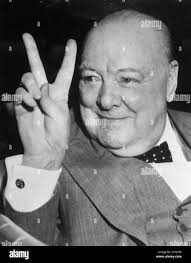 Winston churchill victory sign immagini e fotografie stock ad alta  risoluzione