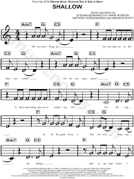 Print And Download Shallow Sheet Music From A Star Is Born 2018 Sheet Music Arranged For P In 2020 Piano Music Easy Piano Sheet Music Free Piano Sheet Music Letters