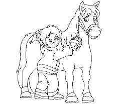 Per disegnare un bambino in modo realistico, traccia un quadrato con la matita per rappresentare il torso. Bambina E Cavallo Da Colorare Cose Per Crescere