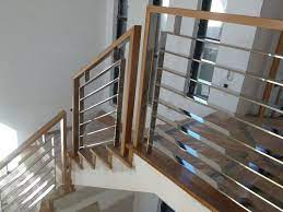 Stallion Stainless 1300 765 885 Stainless Steel Balustrade With Timber Handrail Melbourne Steel Stair Railing Steel Balustrade Stainless Steel Balustrade