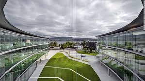 swarovski headquarter overlooking the lake zurich in switzerland floating architecture green building building